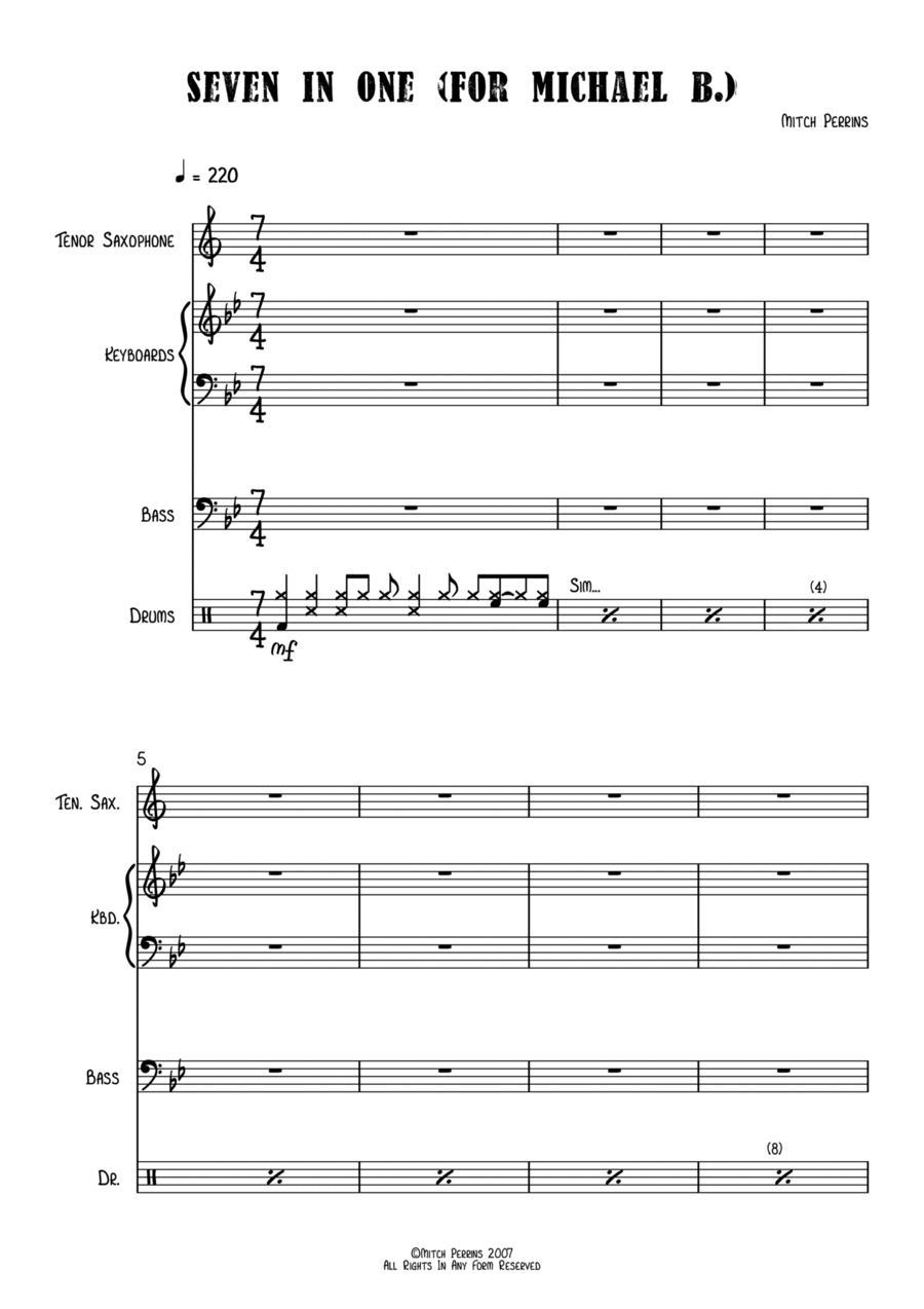 Seven In One Seven In One Jazz Ensemble scores gallery preview page 1