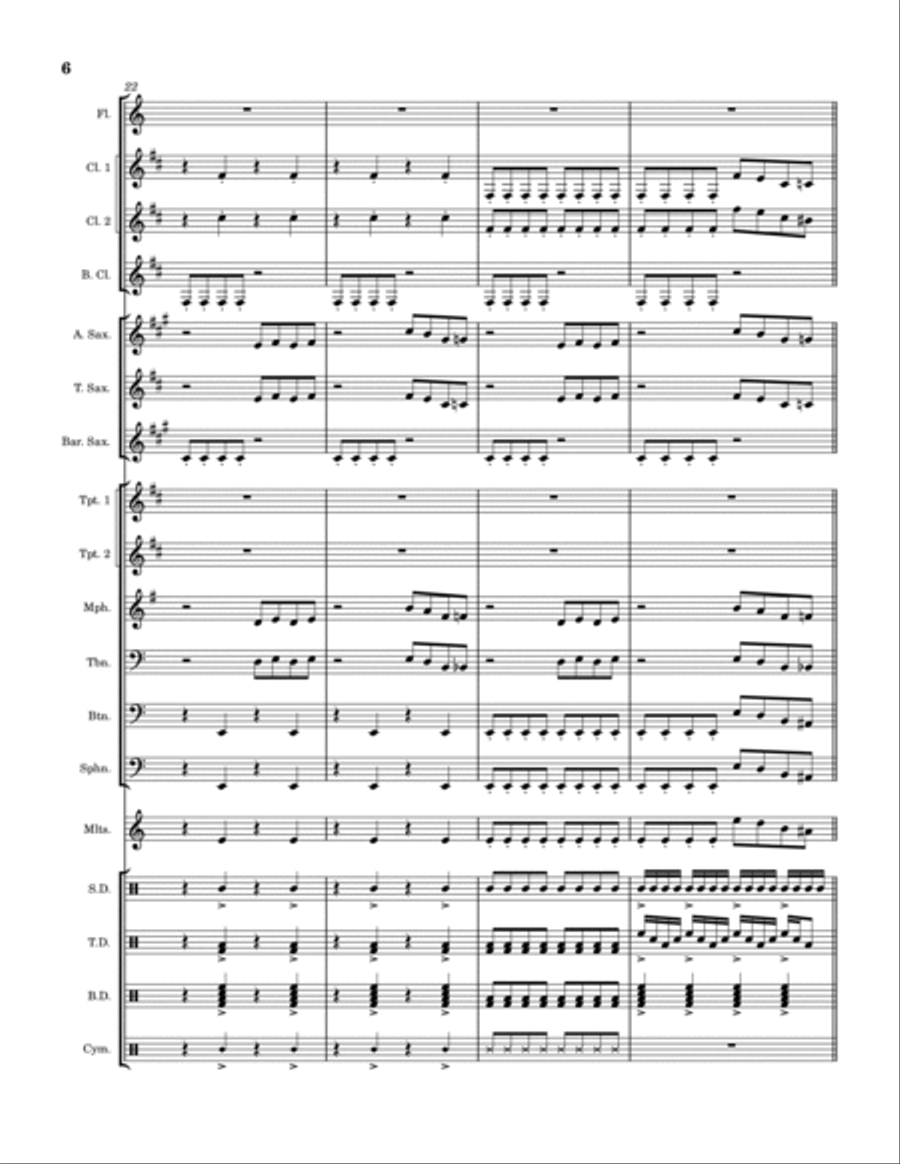 Seek & Destroy Marching Band scores gallery preview page 6