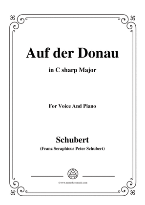 Book cover for Schubert-Auf der Donau,in C sharp Major,Op.21,No.1,for Voice and Piano