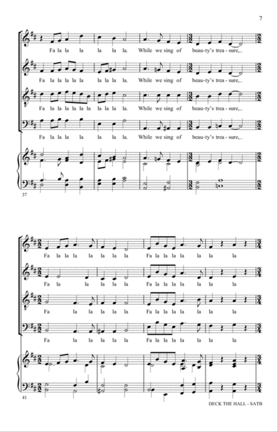 Deck The Hall (arr. Philip Lawson) 4-Part scores gallery preview page 5