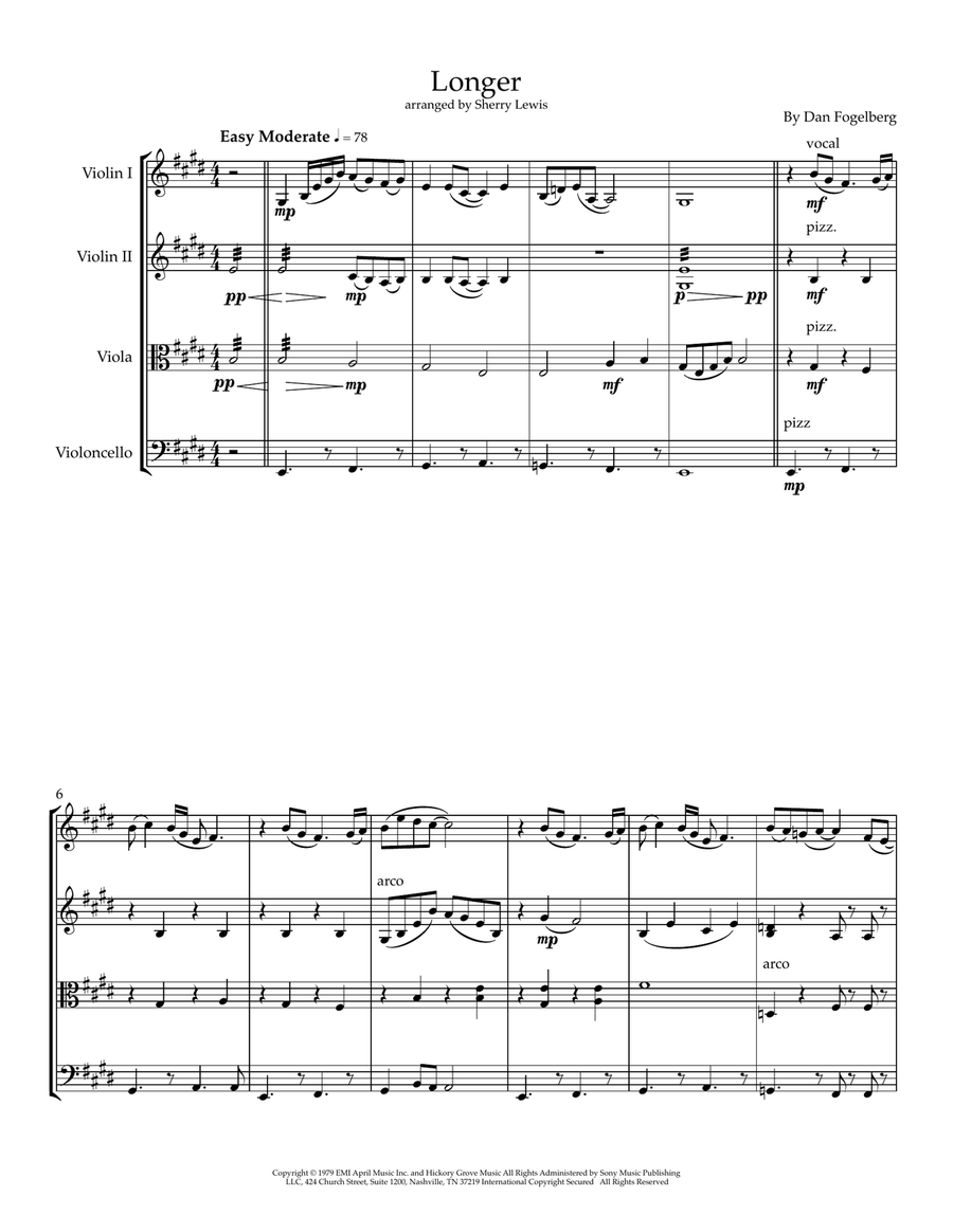 Longer String Quartet scores gallery preview page 3