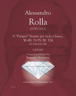 6 Sonates "Parigine" per viola e basso, WoBI. 51-55 & BI. 324