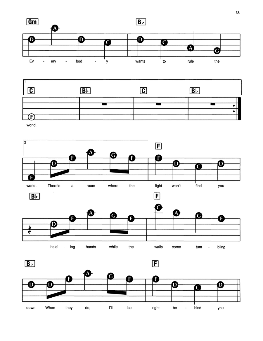 Everybody Wants To Rule The World Electronic Keyboard scores gallery preview page 2