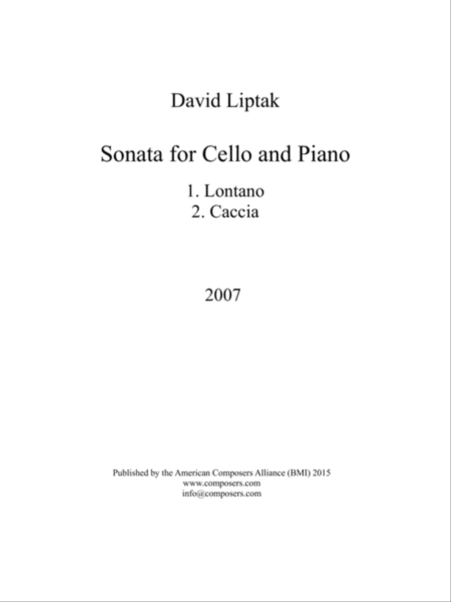 [Liptak] Sonata for Cello and Piano Piano scores gallery preview page 3