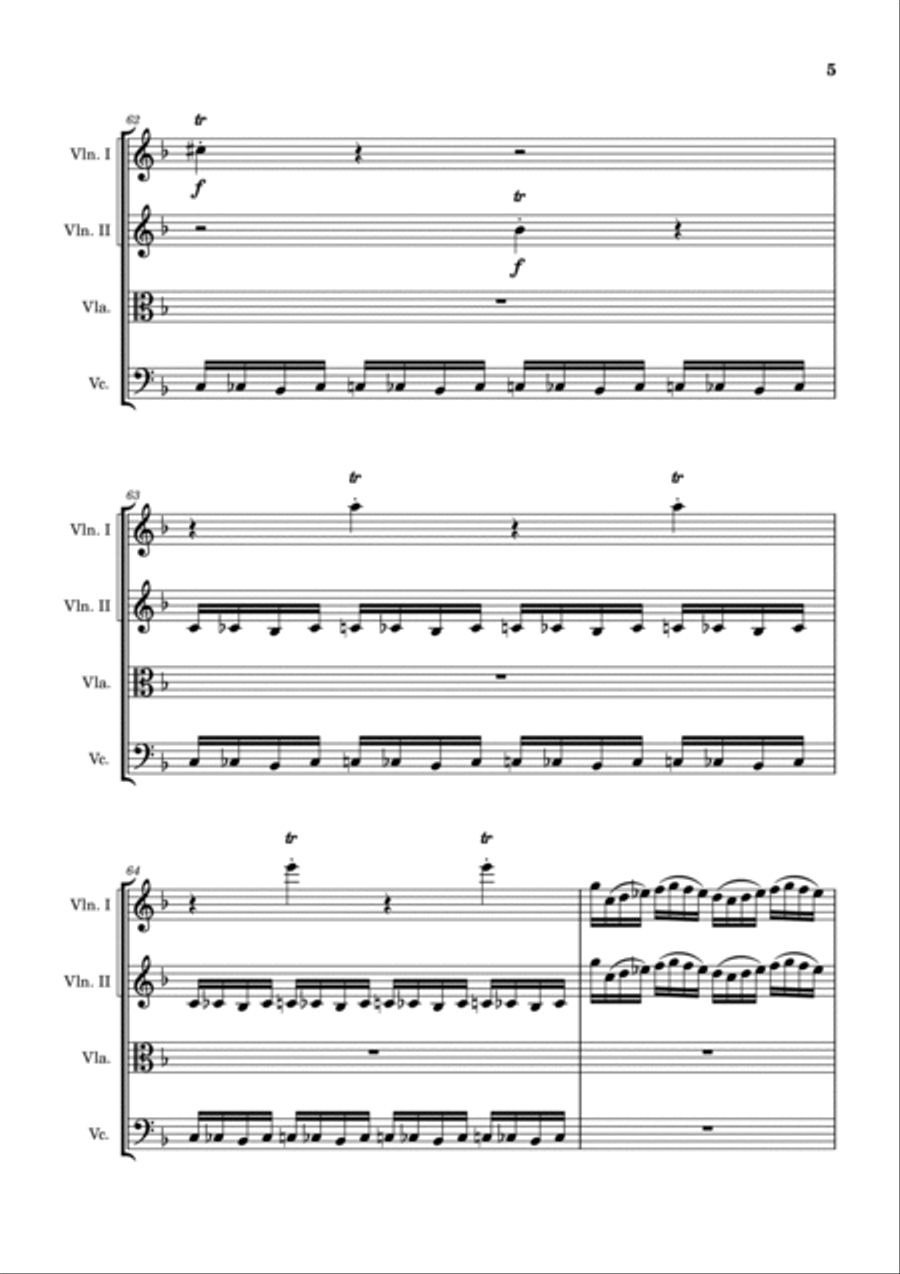 Rain After the Sun String Quartet scores gallery preview page 5