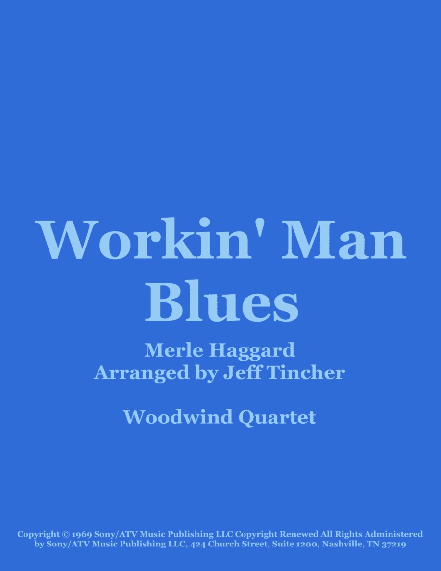 Workin' Man Blues Woodwind Quartet scores gallery preview page 1