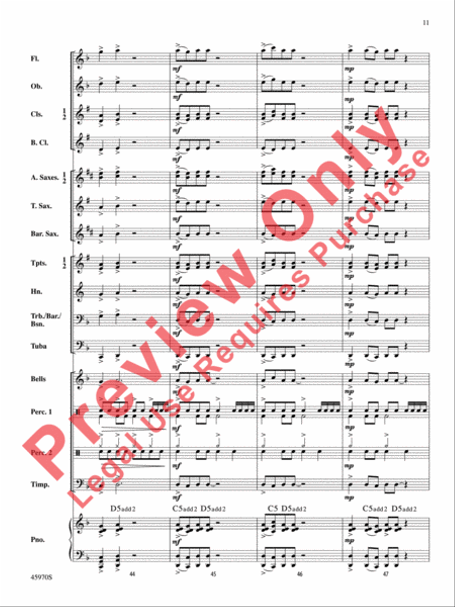 Shadow Warriors Shadow Warriors Concert Band scores gallery preview page 12