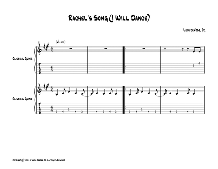 Rachel's Song (I Will Dance) image number null