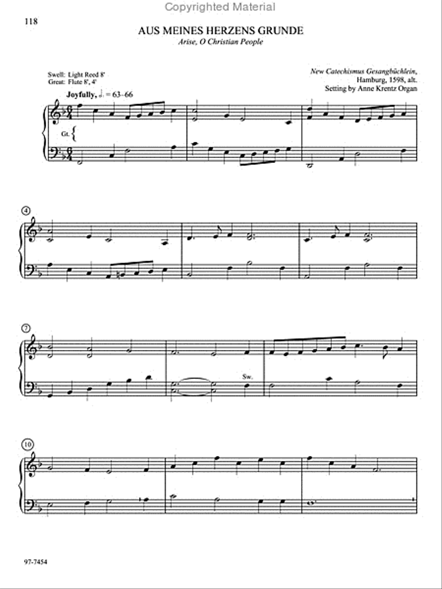 Hymn Prelude Library: Lutheran Service Book, Vol. 1 (A) Organ scores gallery preview page 12