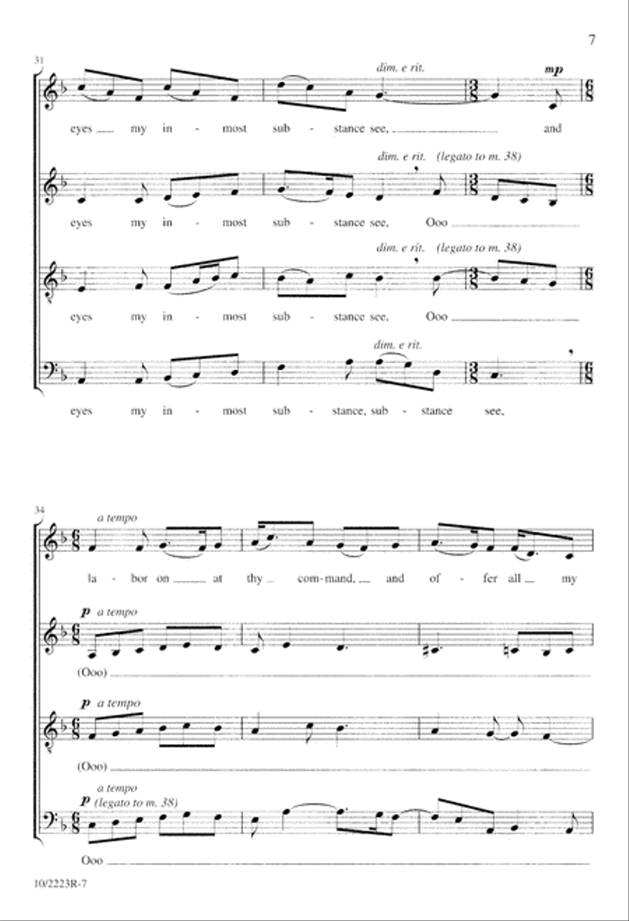 Forth in Thy Name, O Lord, I Go Divisi scores gallery preview page 7