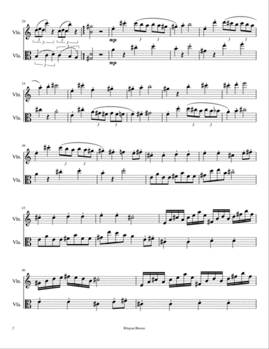 For violin and Viola Experiment 2 String Duet scores gallery preview page 2