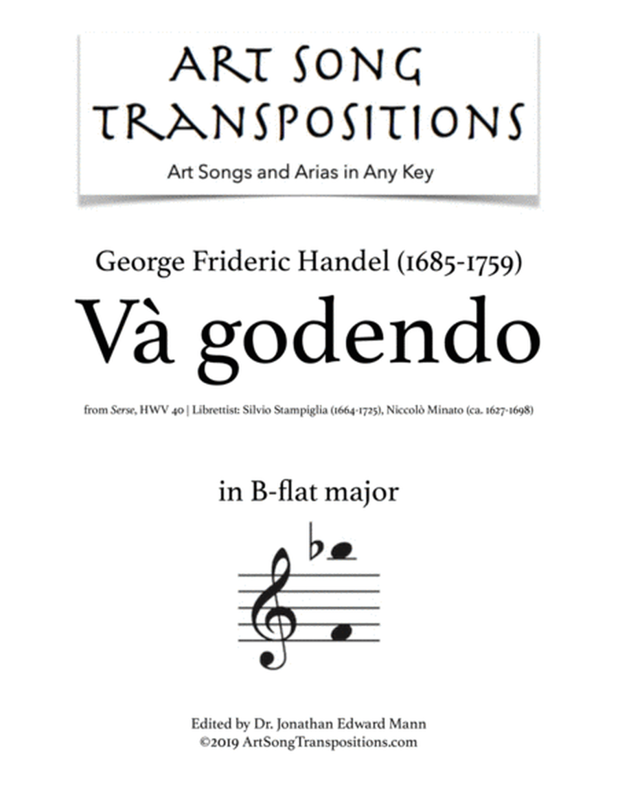 HANDEL: Và godendo (transposed to B-flat major)