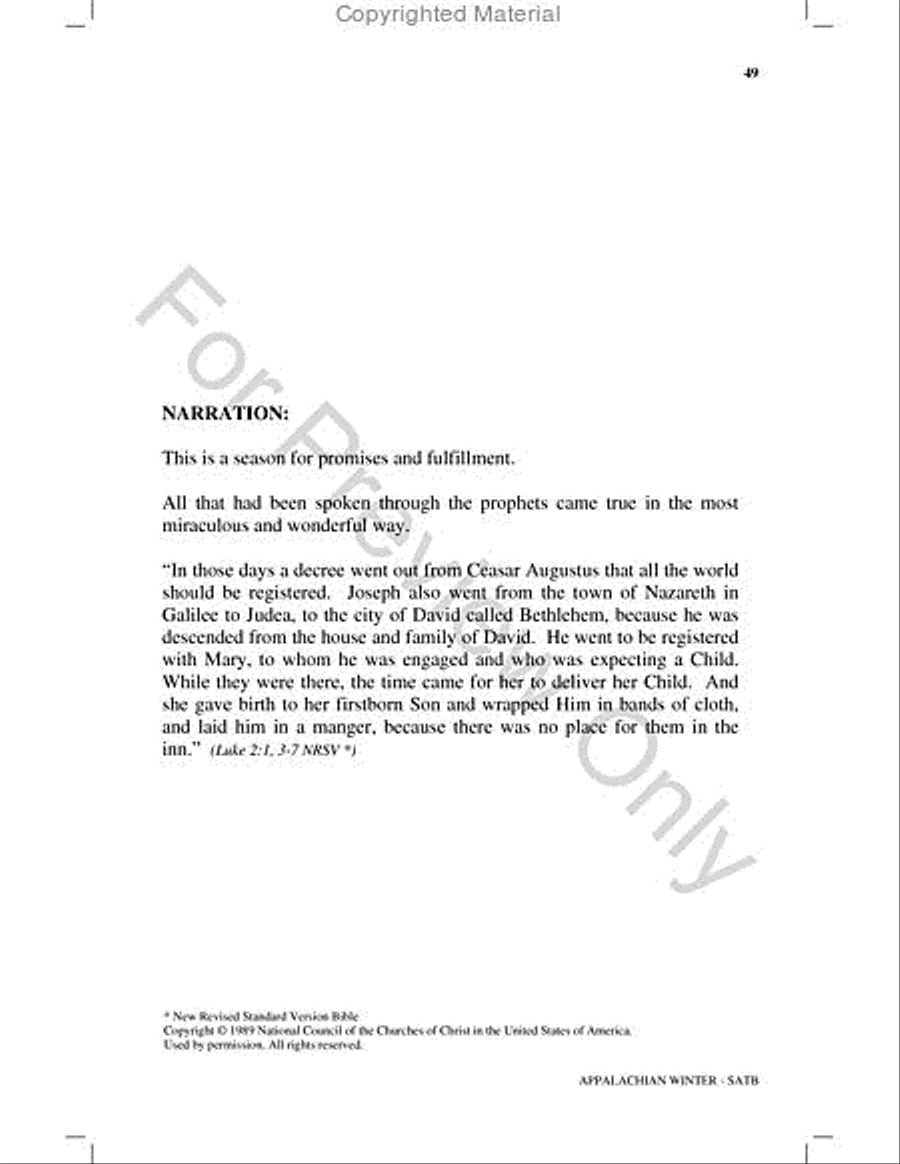 Appalachian Winter Choir scores gallery preview page 48