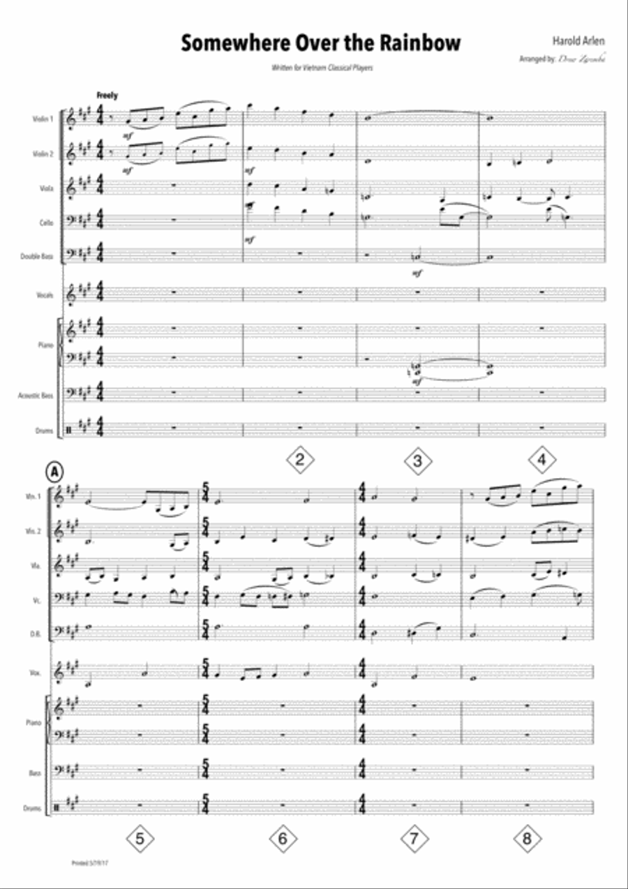 Over The Rainbow Small Ensemble scores gallery preview page 2