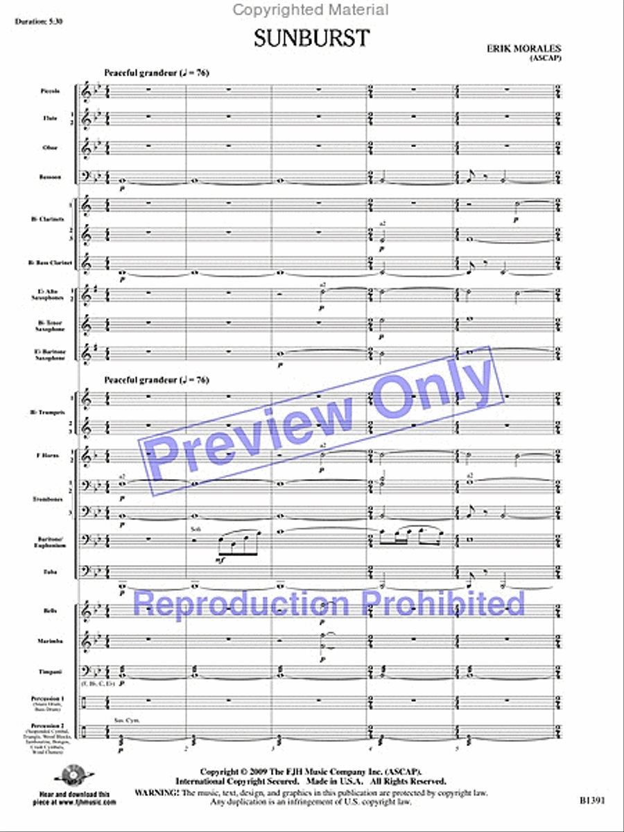 Sunburst Concert Band scores gallery preview page 2