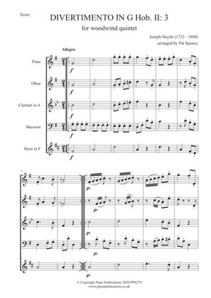 HANDEL TRIO SONATA IN G MINOR OPUS 2 No. 8 for flute, oboe & bassoon or cello