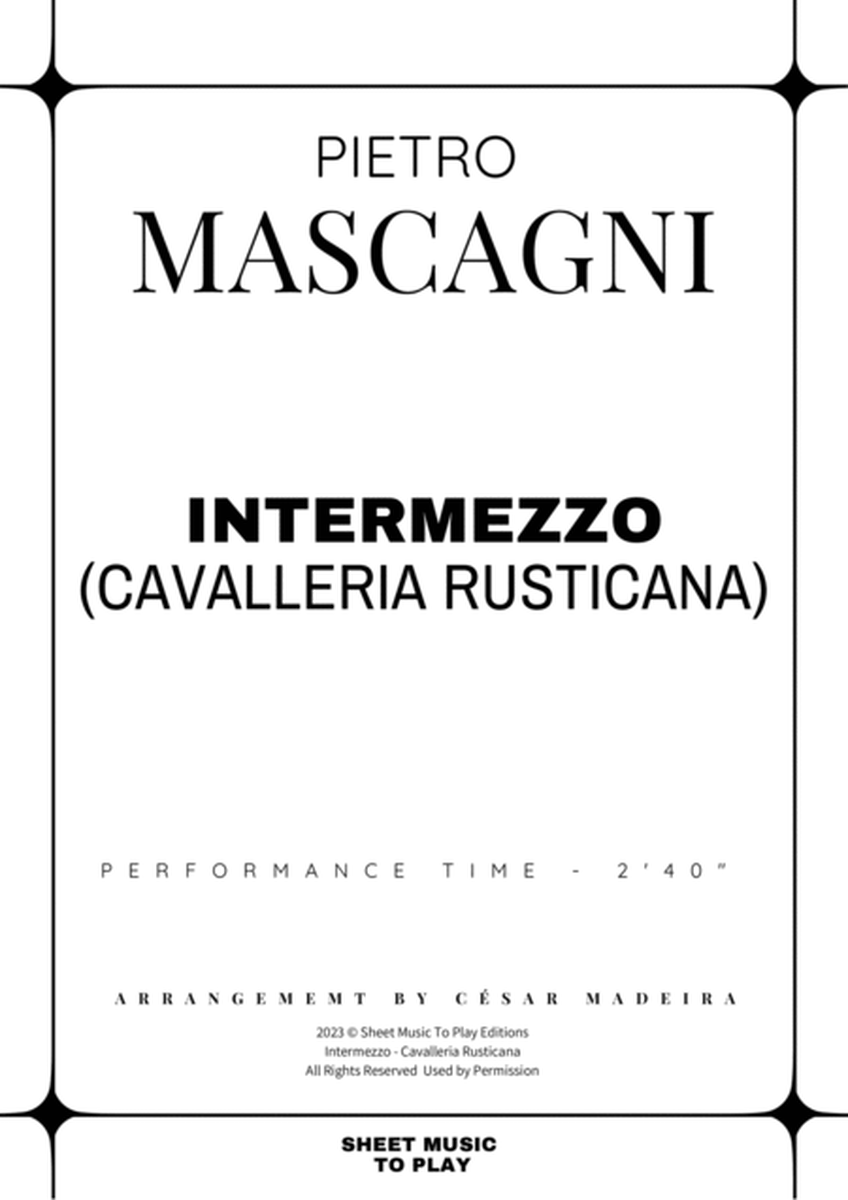 Intermezzo from Cavalleria Rusticana - Alto Sax and Piano (Full Score and Parts) image number null