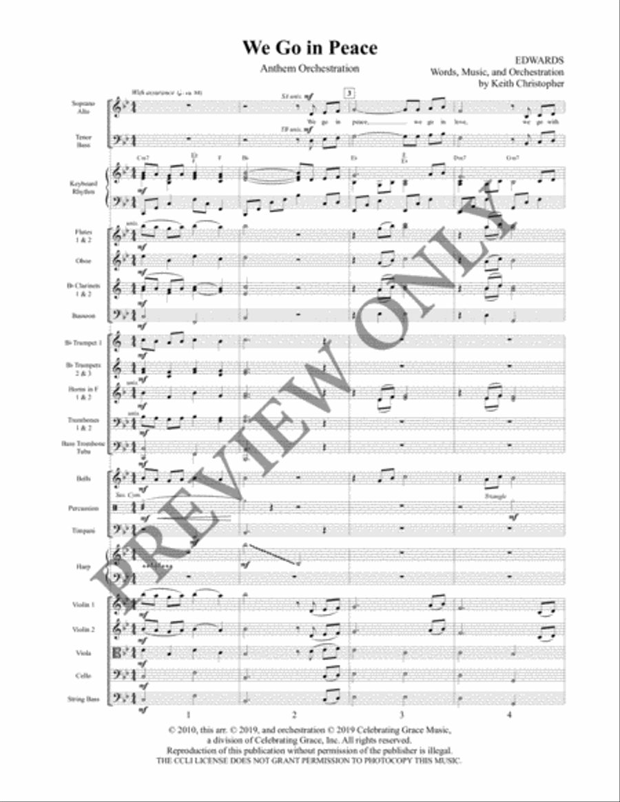 We Go in Peace We Go in Peace 4-Part scores gallery preview page 2