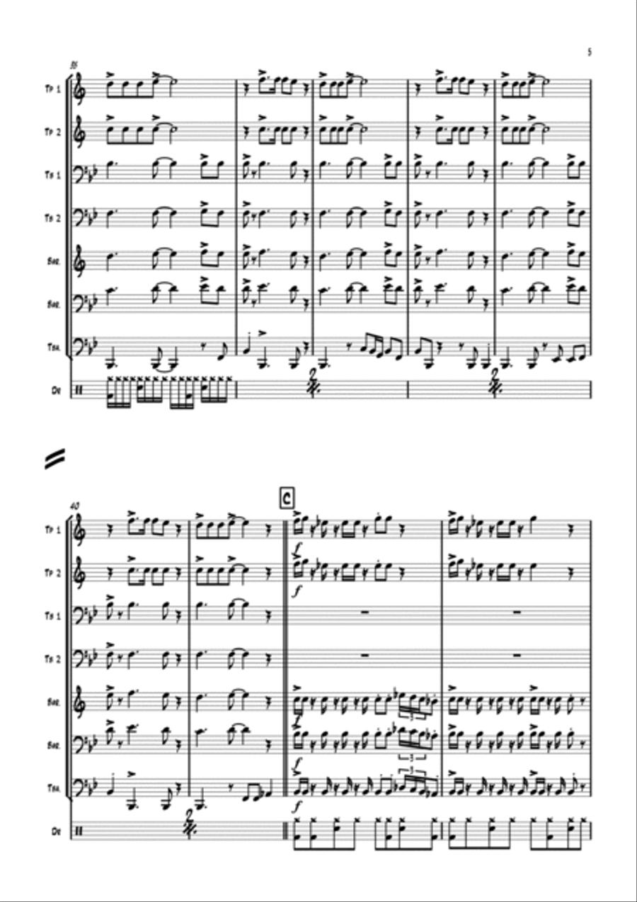Black Or White (rap Version) Euphonium scores gallery preview page 6