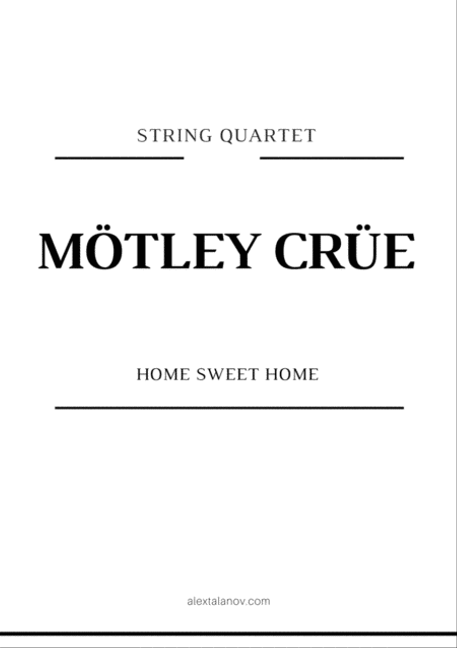Home Sweet Home Home Sweet Home String Quartet scores gallery preview page 1