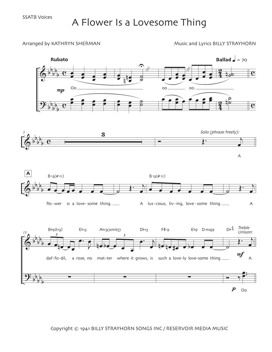 A Flower Is A Lovesome Thing Divisi scores gallery preview page 2