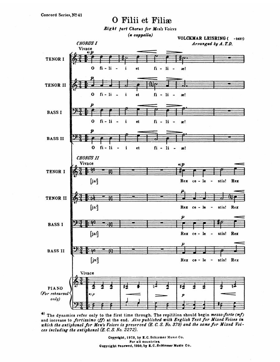 O filii et filiae