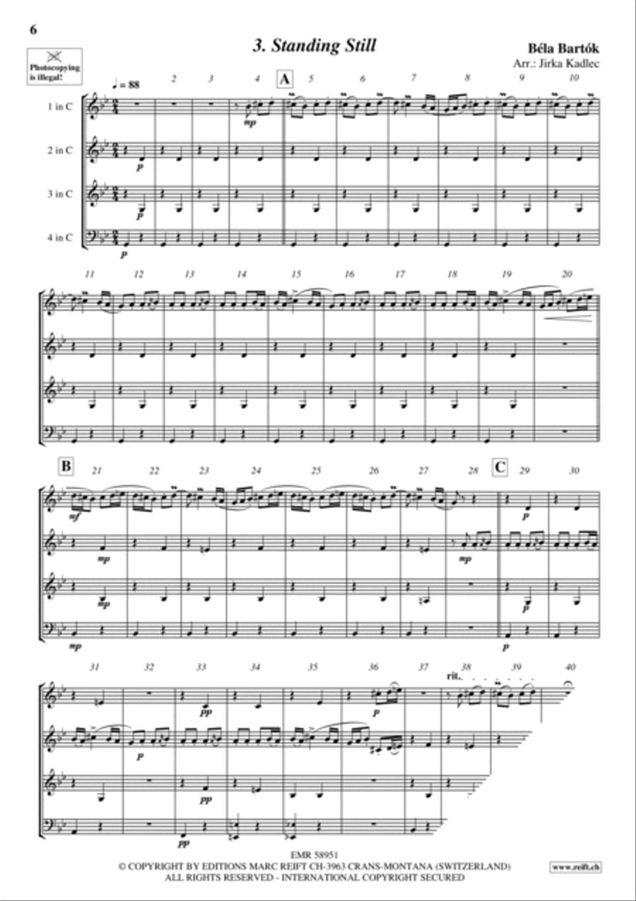 Romanian Dances Romanian Dances Woodwind Quartet scores gallery preview page 5