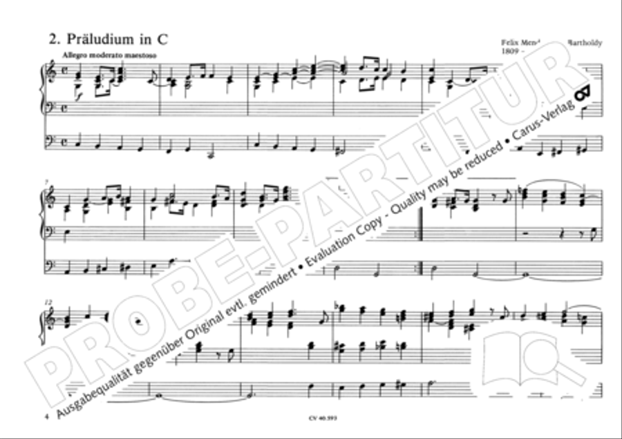 Free Organ Music from the Romantic Period, Vol. I (Freie Orgelmusik der Romantik, Band I)