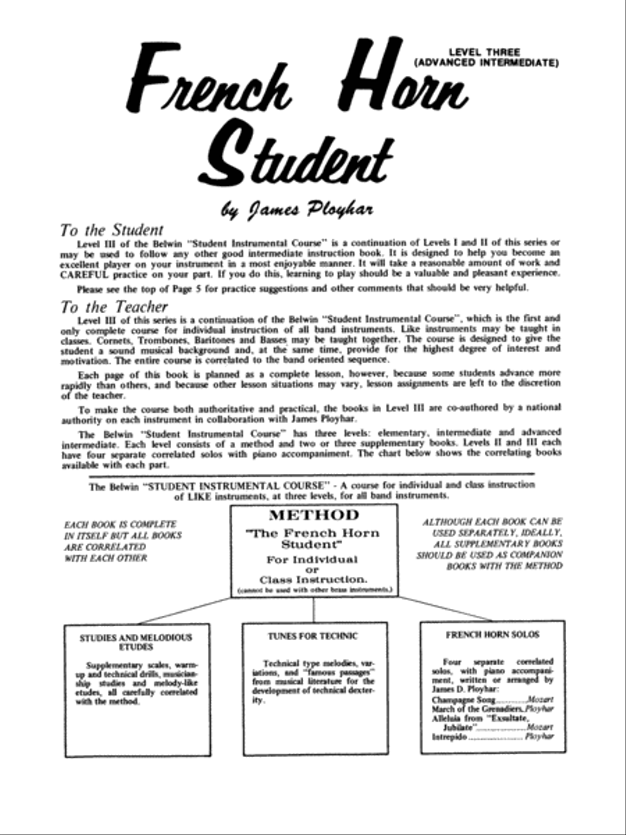 Student Instrumental Course French Horn Student Horn scores gallery preview page 2