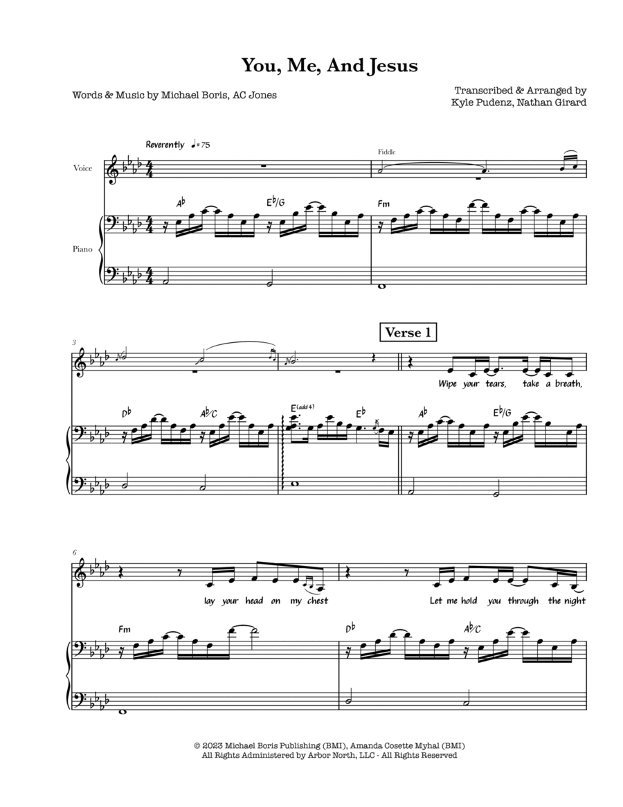 You, Me, and Jesus Voice scores gallery preview page 1