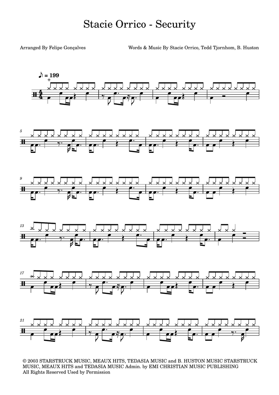 Security Drum Set scores gallery preview page 1