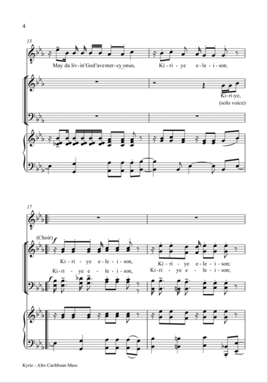 Kyrie (Lord, Have Mercy) Kyrie (Lord, Have Mercy) 4-Part scores gallery preview page 3