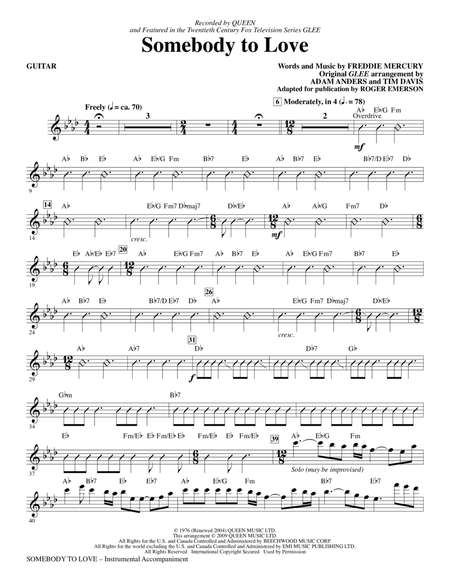 Somebody To Love (arr. Roger Emerson) - Guitar