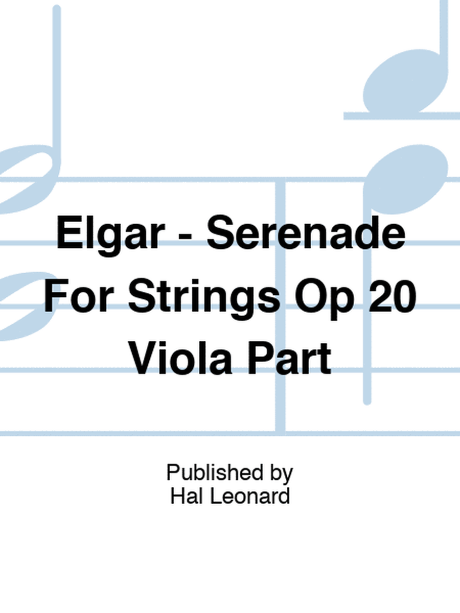 Elgar - Serenade For Strings Op 20 Viola Part