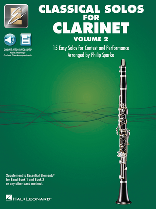 Book cover for Classical Solos for Clarinet – Volume 2