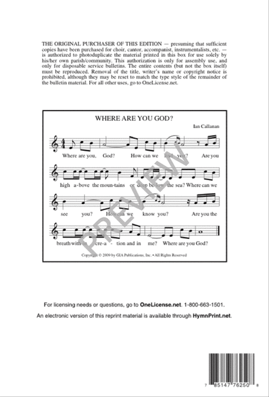 Where Are You God? 4-Part scores gallery preview page 8