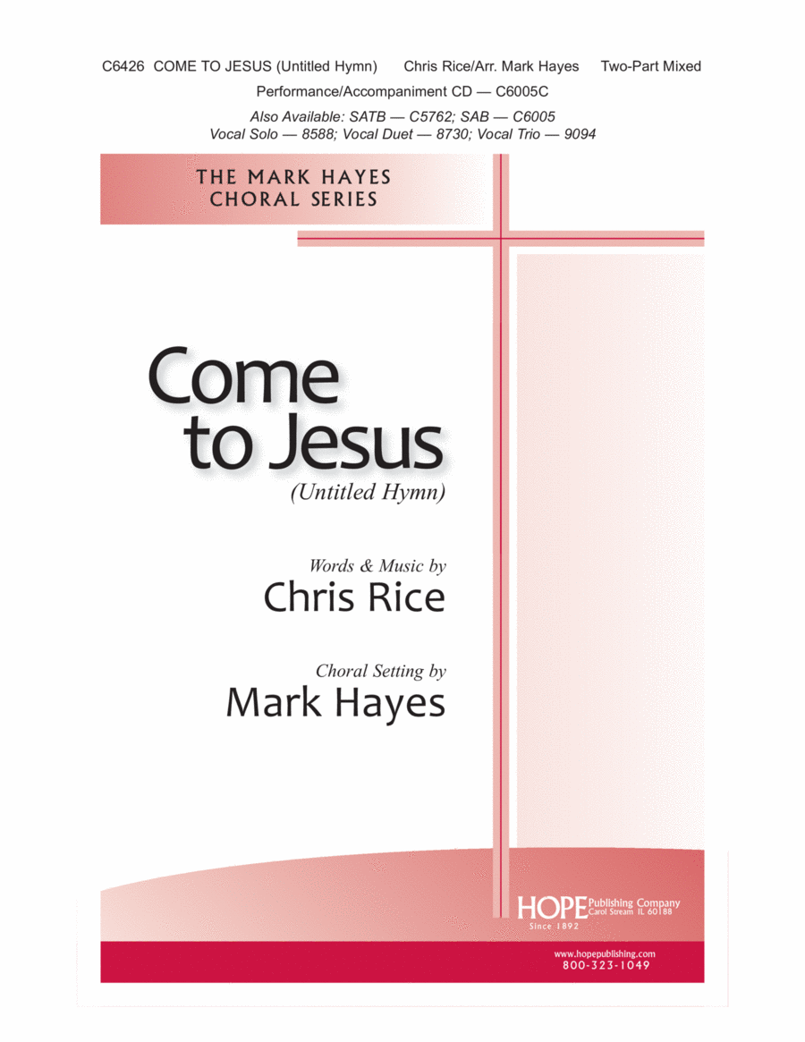 Come to Jesus (Untitled Hymn) Choir scores gallery preview page 1