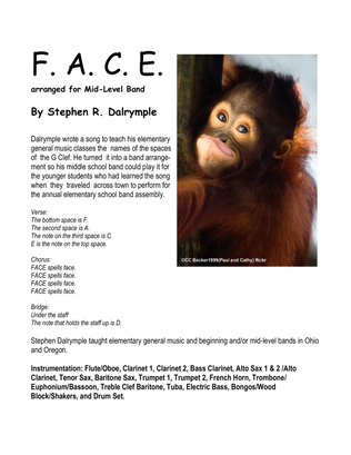 FACE written and arranged for Concert Band by Stephen R Dalrymple