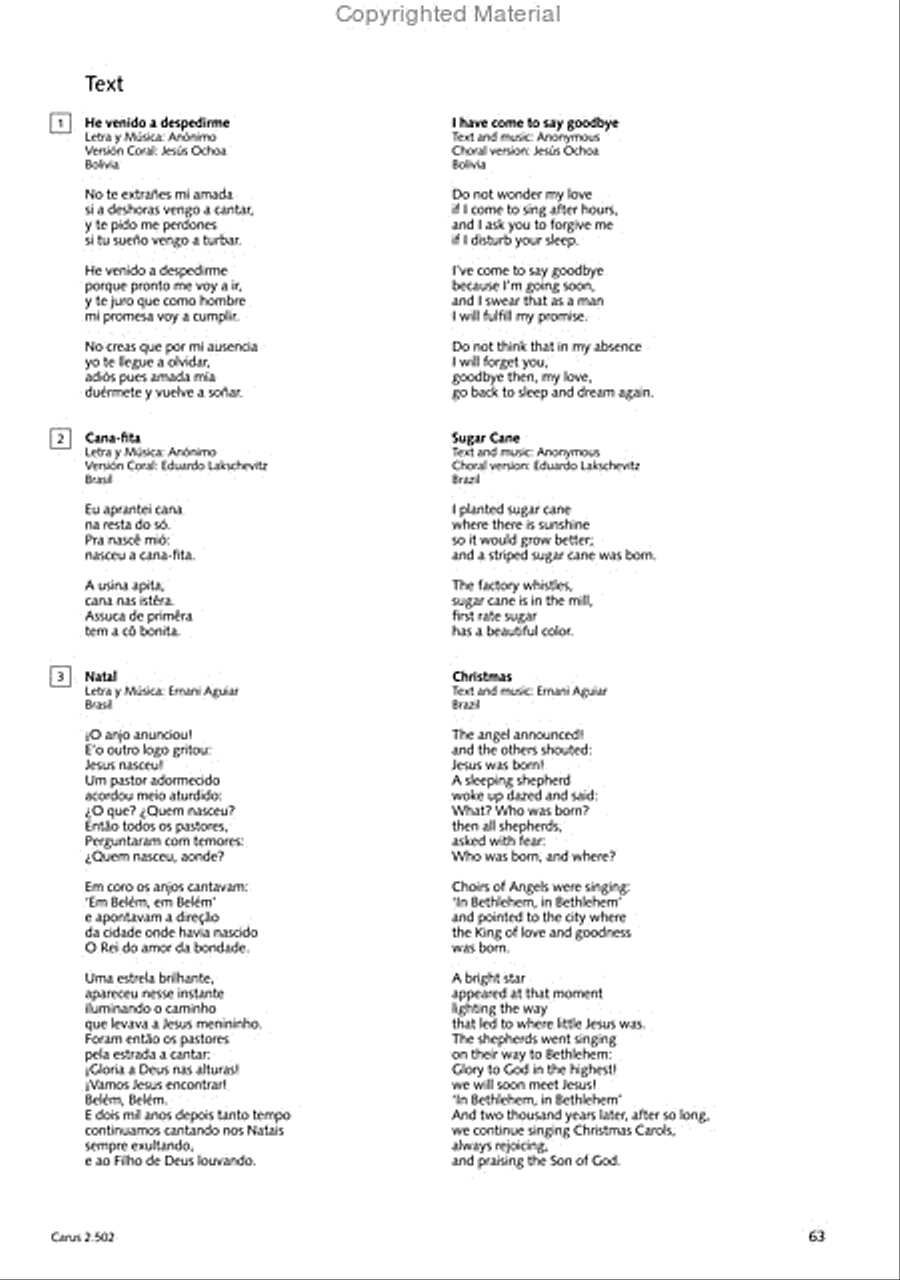 Makumbebe II. Latin American Choral Repertoire. Carmina mundi. Music + CD Choir scores gallery preview page 63