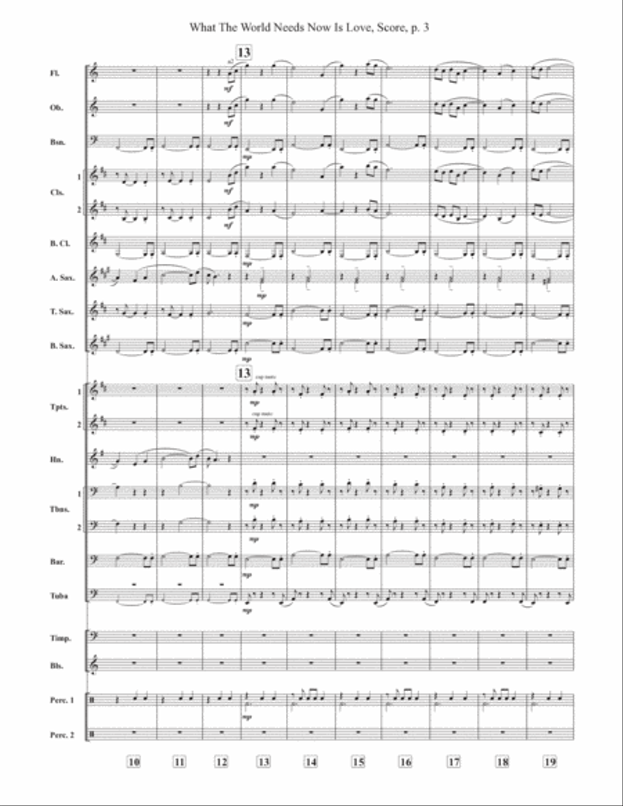 What The World Needs Now Is Love Concert Band scores gallery preview page 3
