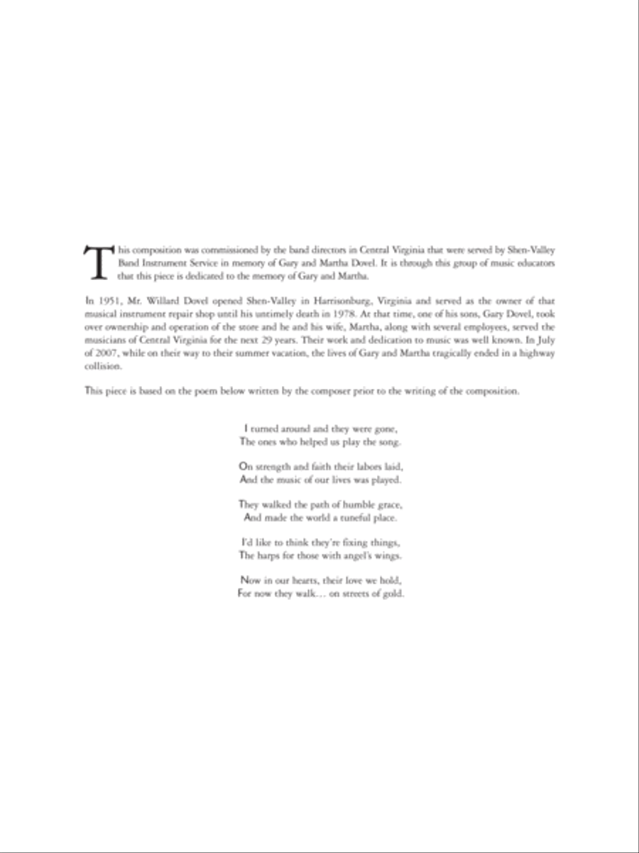 On Streets of Gold: Score Concert Band scores gallery preview page 2
