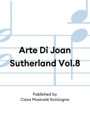 Book cover for Arte Di Joan Sutherland Vol.8