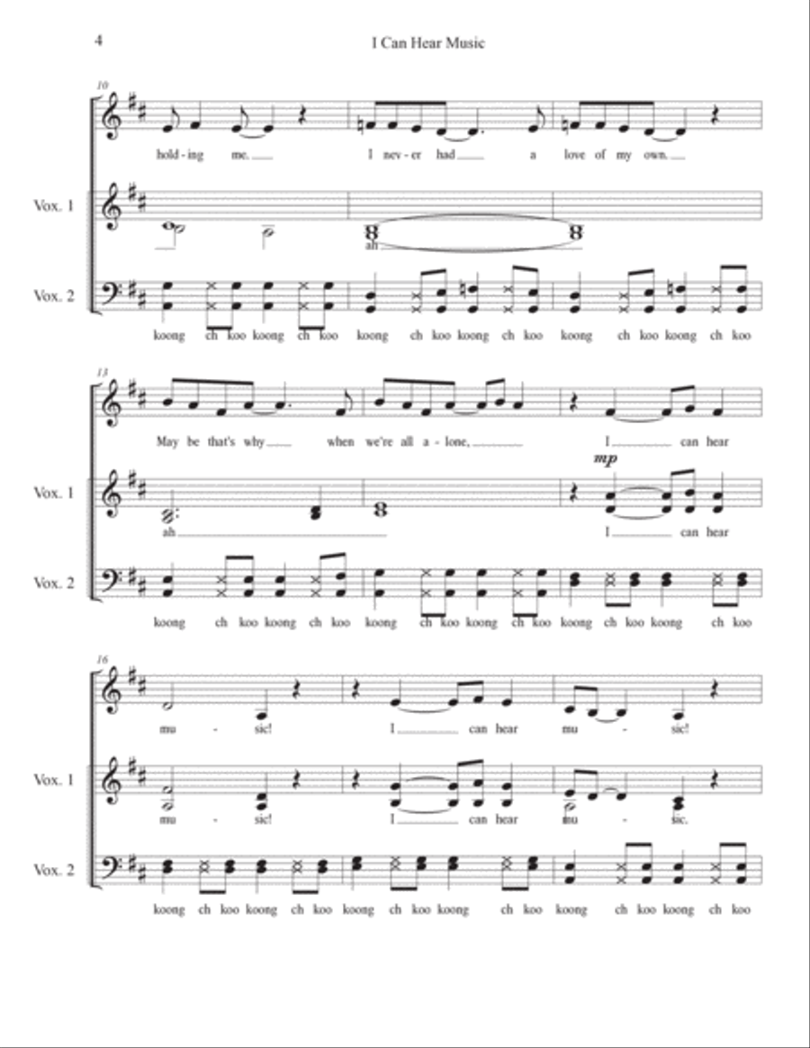 I Can Hear Music 4-Part scores gallery preview page 4