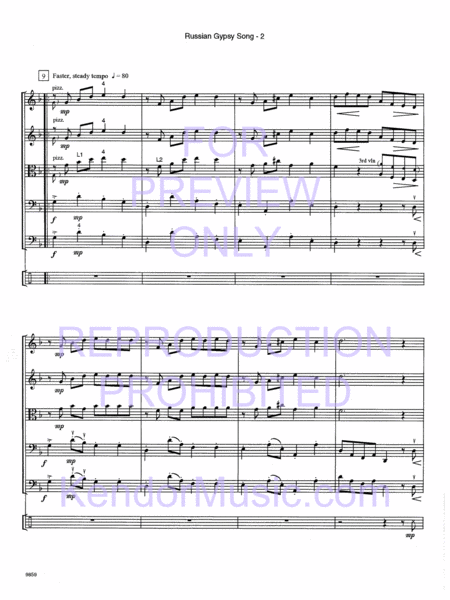 Russian Gypsy Song (Full Score)