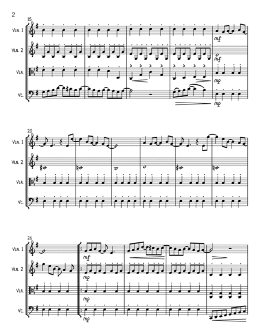 Eleanor Rigby String Quartet scores gallery preview page 2