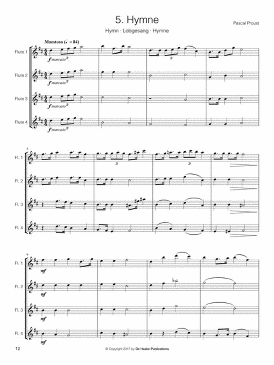14 Intermediate Flute Quartets
