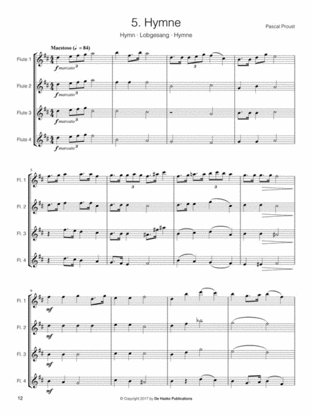 14 Intermediate Flute Quartets