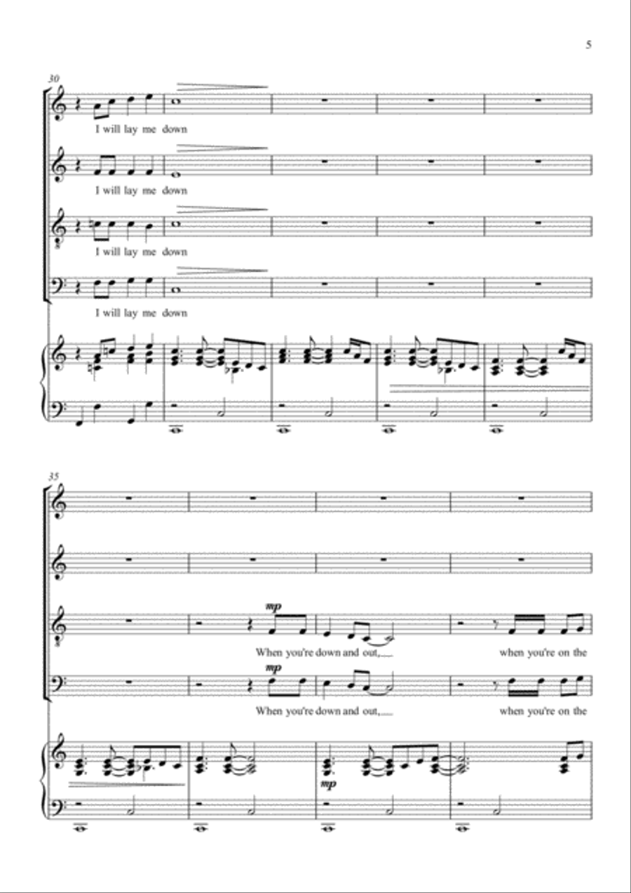 Bridge Over Troubled Water 4-Part scores gallery preview page 5