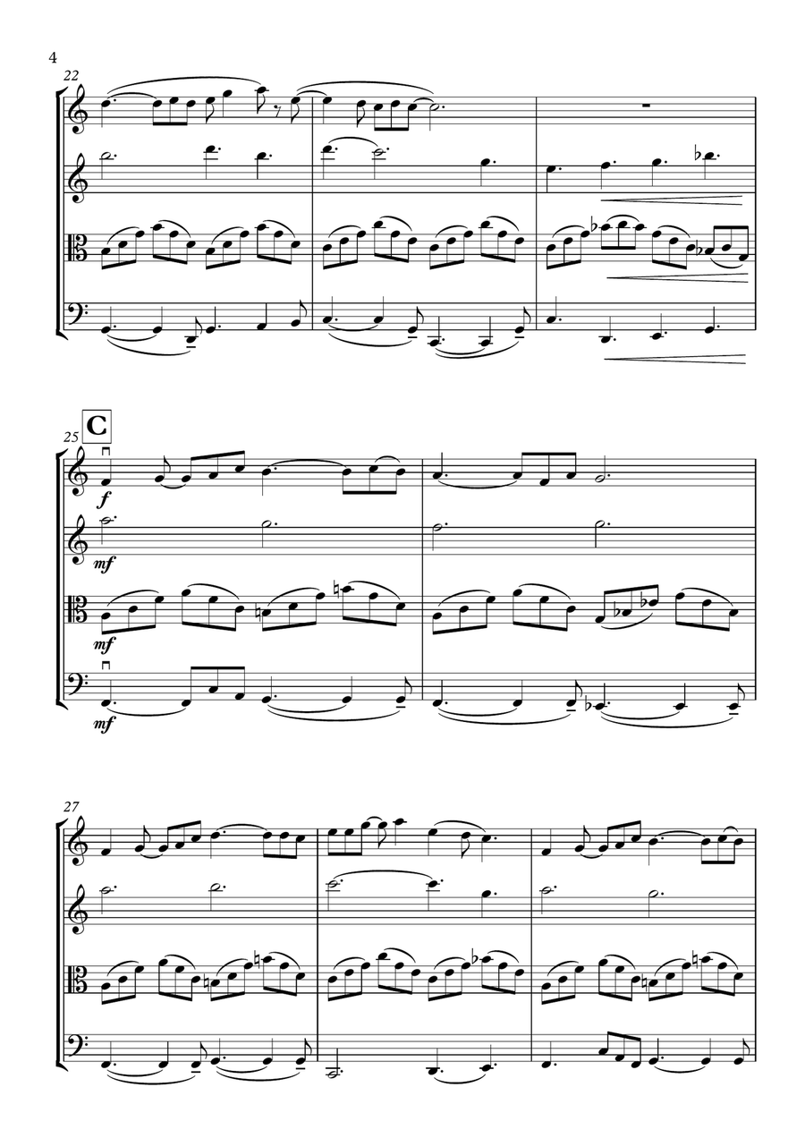 Unchained Melody Unchained Melody String Quartet scores gallery preview page 5