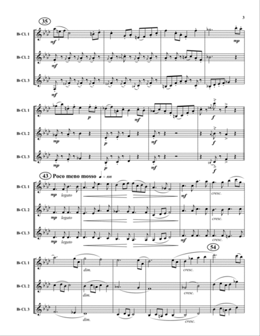Autumn Whimsey Clarinet Trio scores gallery preview page 3